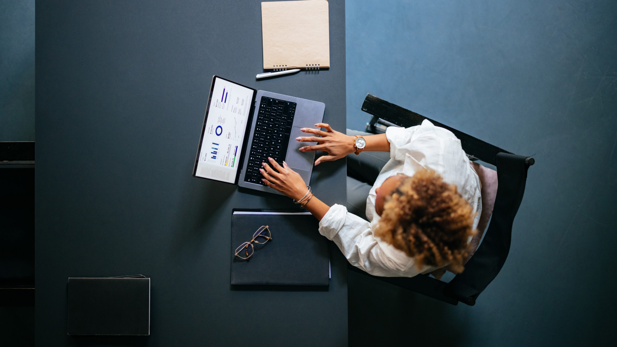 Woman working at desk