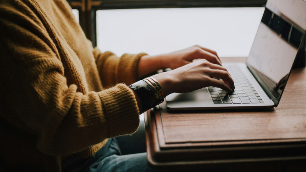 person working at computer